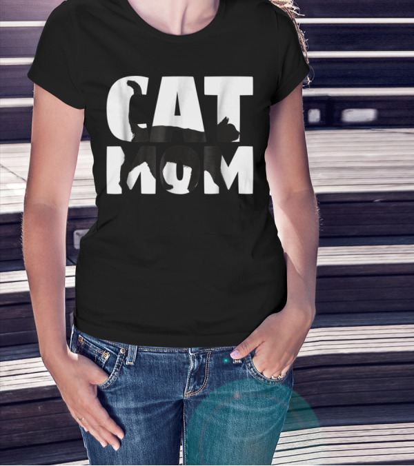 Cat Mom Cat Lover For Mother With Cat T-Shirt