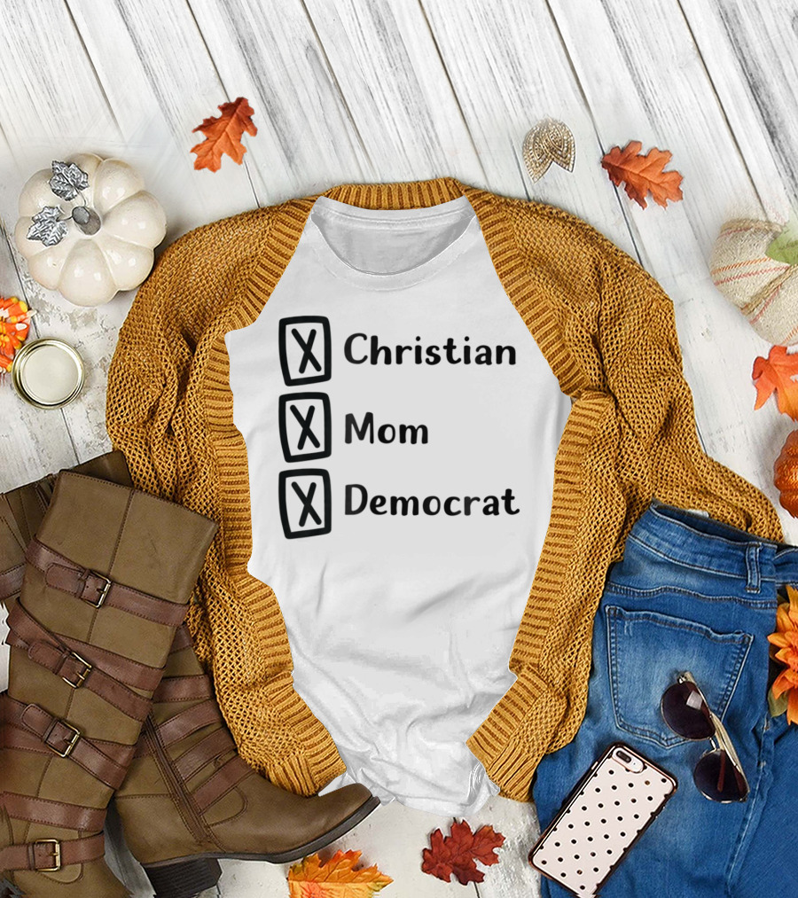 Christian Mom Democrat Fun Checkboxes T-Shirt