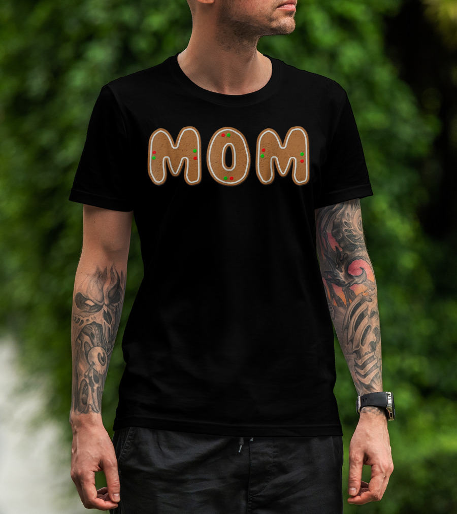 Christmas Gingerbread Mom Family Matching Holiday T-Shirt