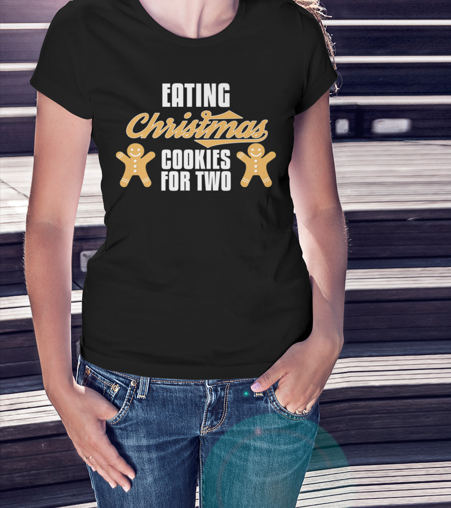 Eating Christmas Cookies For Two Gingerbread Future Mom T-Shirt
