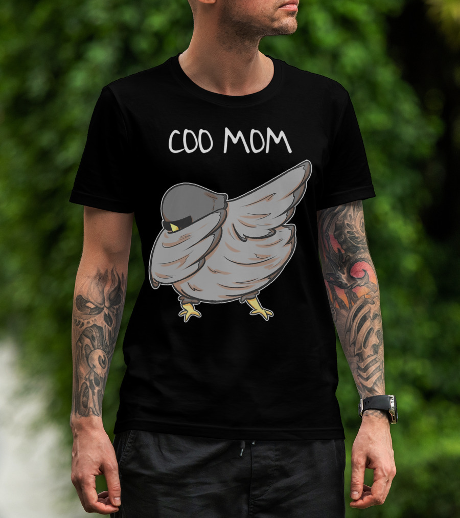 Coo Mom Pigeon Funny Cool Bird Pun Dabbing T-Shirt