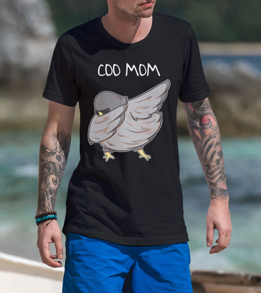 Coo Mom Pigeon Funny Cool Bird Pun Dabbing T-Shirt