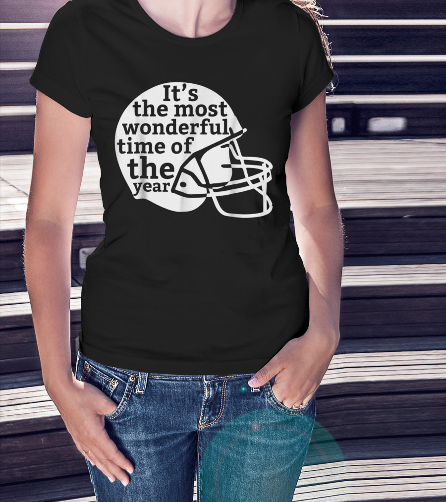 It's The Most Wonderful Time Of The Year Football Helmet T-Shirt