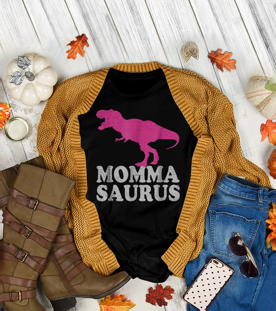 MOMMASAURUS Cute TRex Dinosaur T-Shirt
