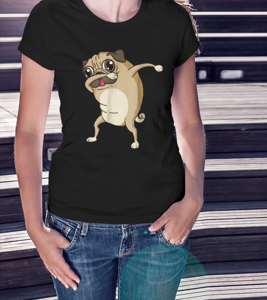 Dabbing Pug Dog Pug Dab Dance T-Shirt