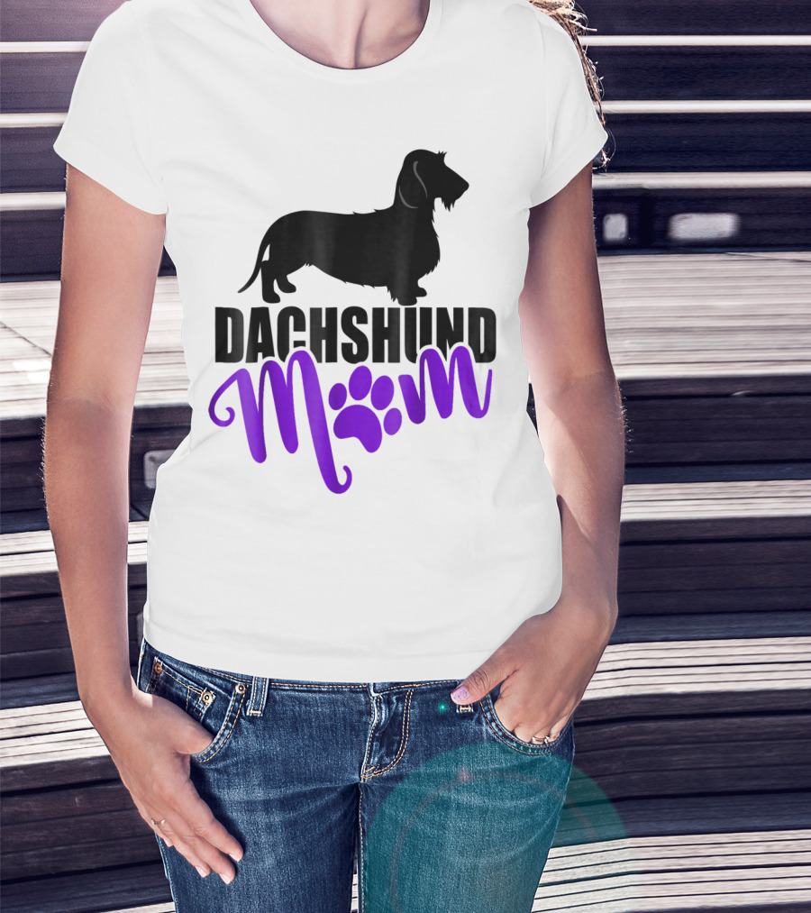 Dachshund Mom Wirehair Paw T-Shirt