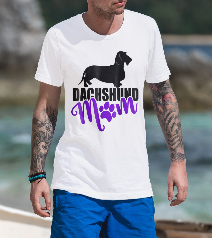 Dachshund Mom Wirehair Paw T-Shirt