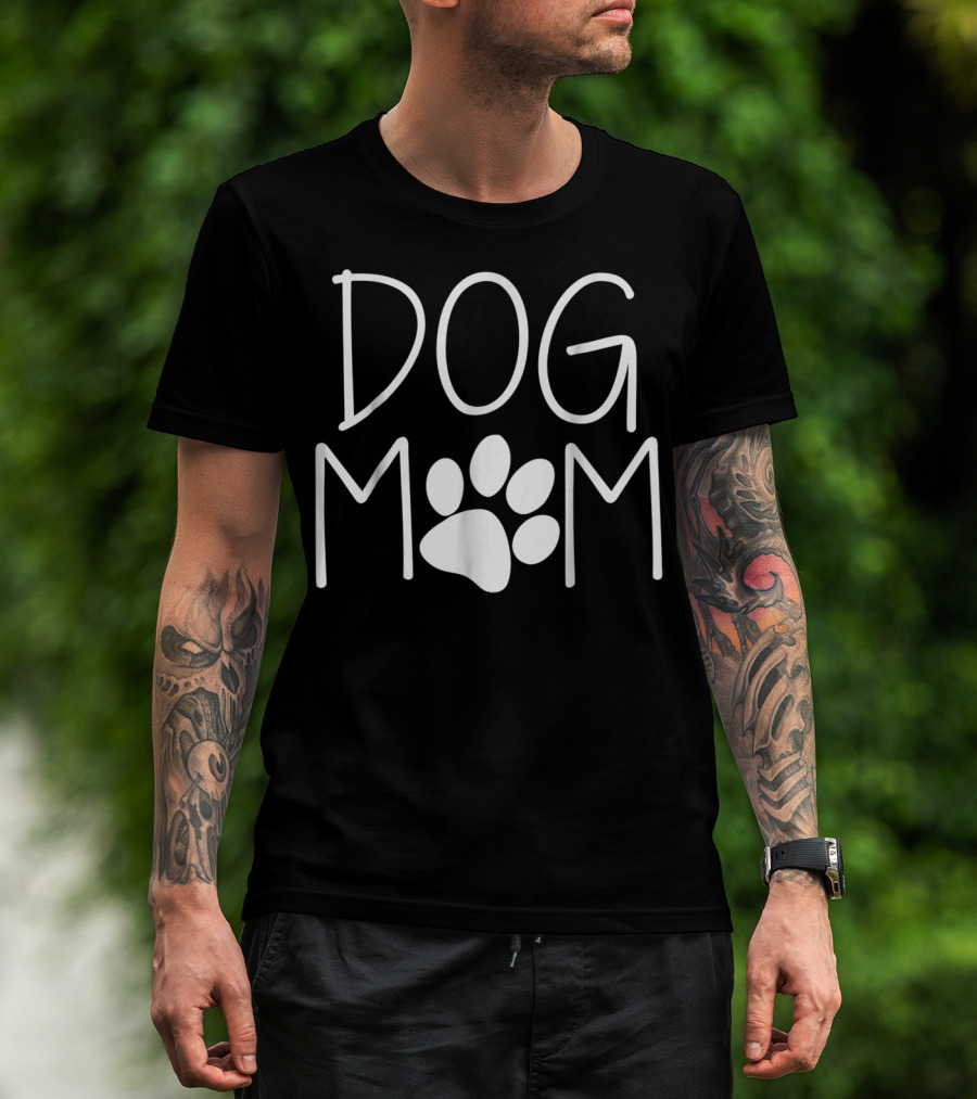 DOG MOM Paw Prints T-Shirt