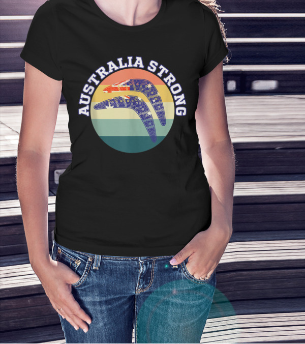 Australia Strong Boomerang Rainbow Circle T-Shirt
