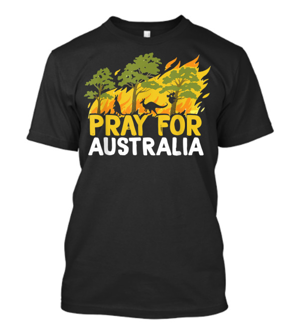 Pray For Australia Kangaroo And Wildlife Bushfire Appeal T-Shirt