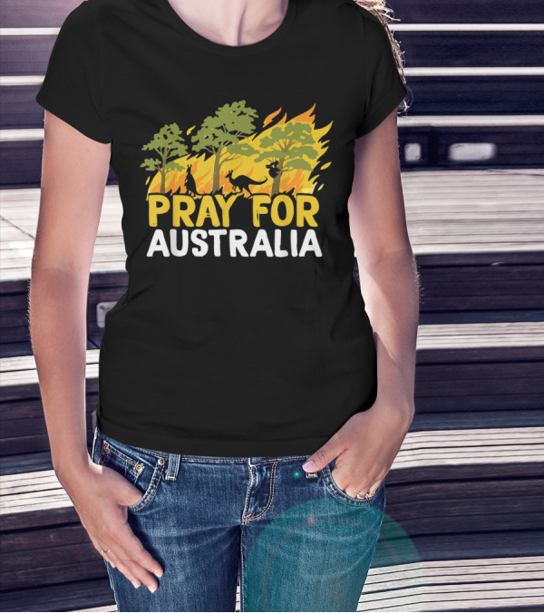 Pray For Australia Kangaroo And Wildlife Bushfire Appeal T-Shirt