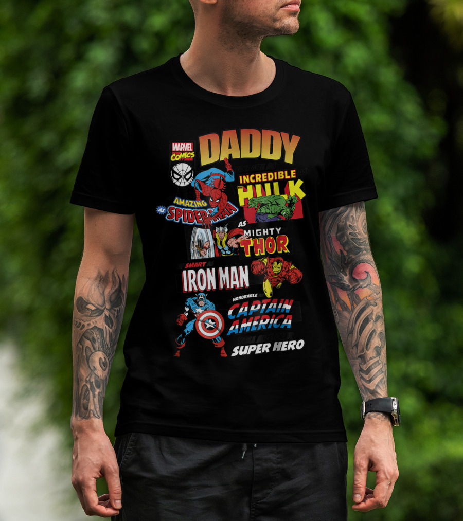 Marvel Comics Daddy You Are Our Super Hero Father's Day Avengers T-Shirt