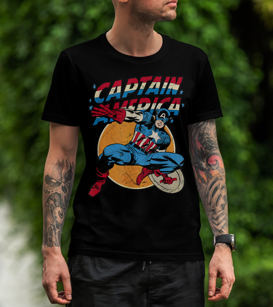 Captain America Marvel Avengers Shield T-Shirt
