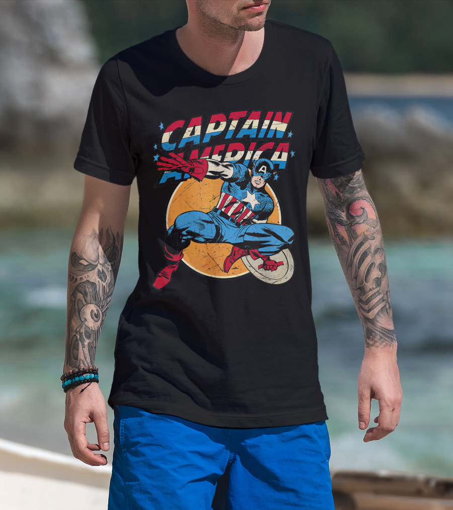 Captain America Marvel Avengers Shield T-Shirt