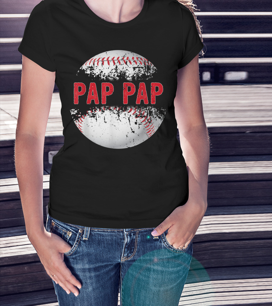 Pap Pap Baseball Softball Lover Father's Day T-Shirt