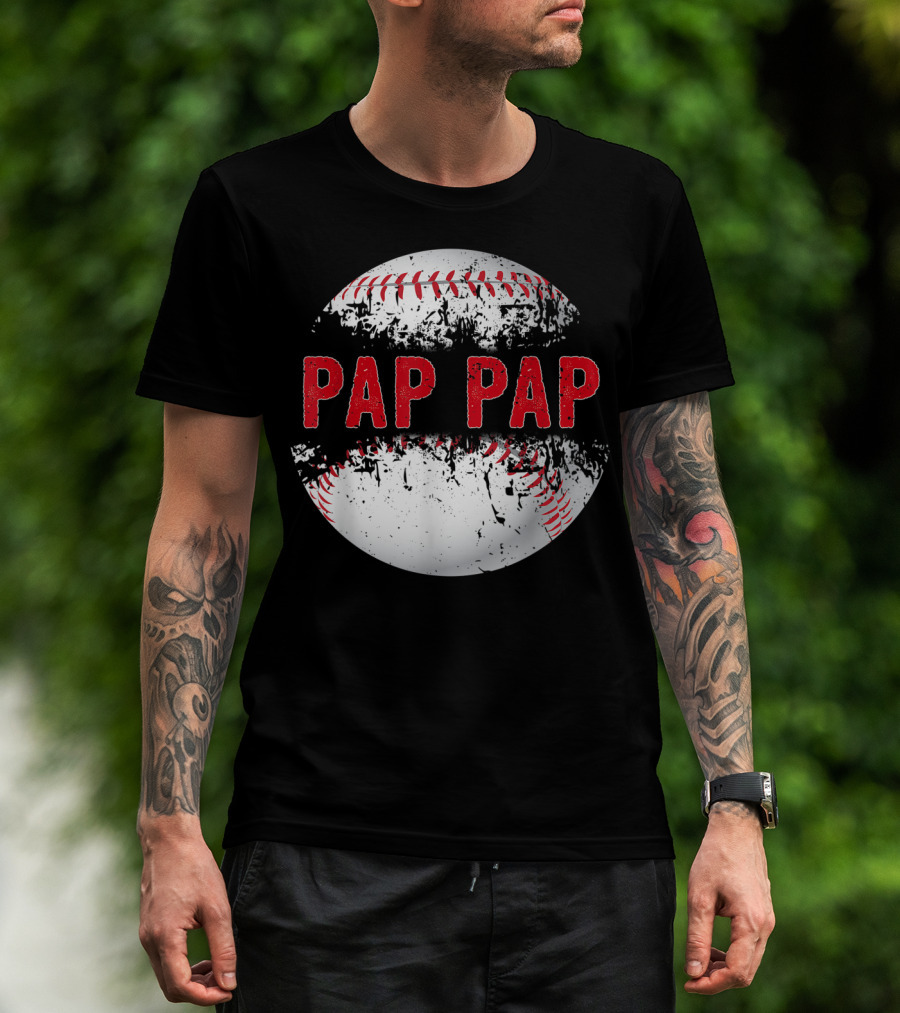 Pap Pap Baseball Softball Lover Father's Day T-Shirt