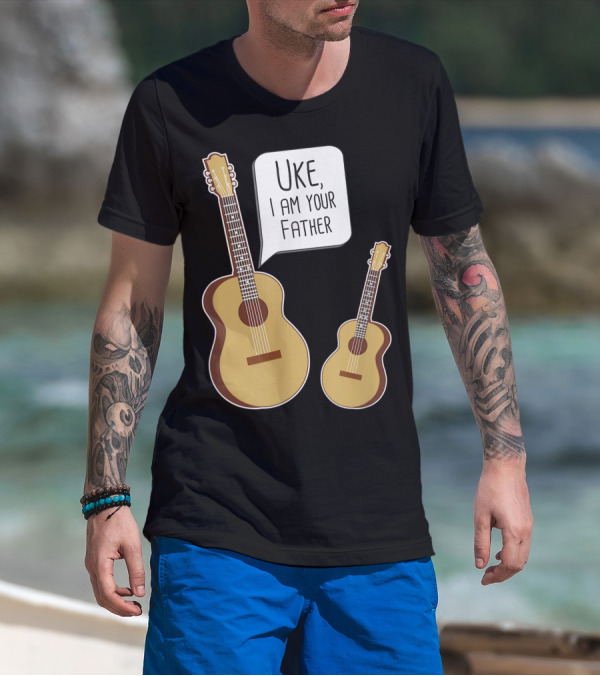 Uke I Am Your Father Funny Guitar And Ukulele Conversation T-Shirt