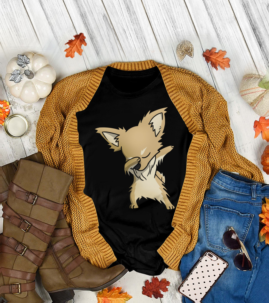 Dabbing Chihuahua Dab Dance Long Haired T-Shirt