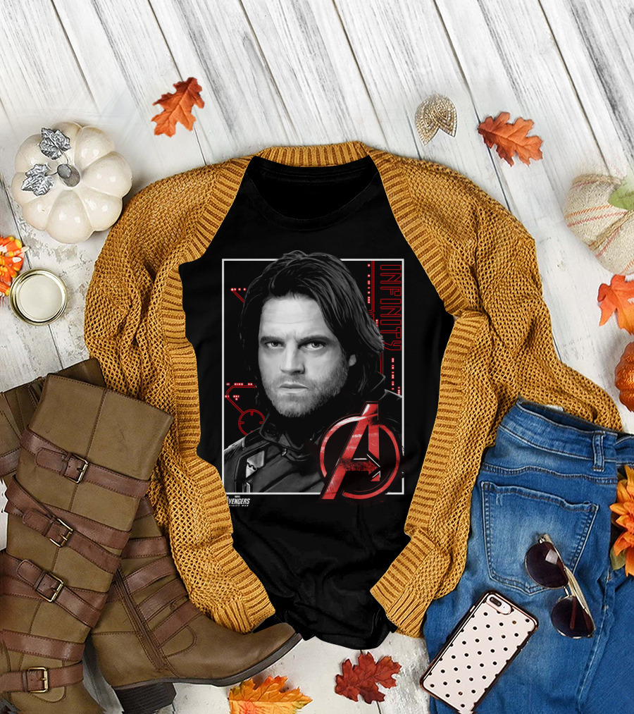 Avengers Infinity War Bucky Barnes War Face Marvel Avengers Collection T-Shirt