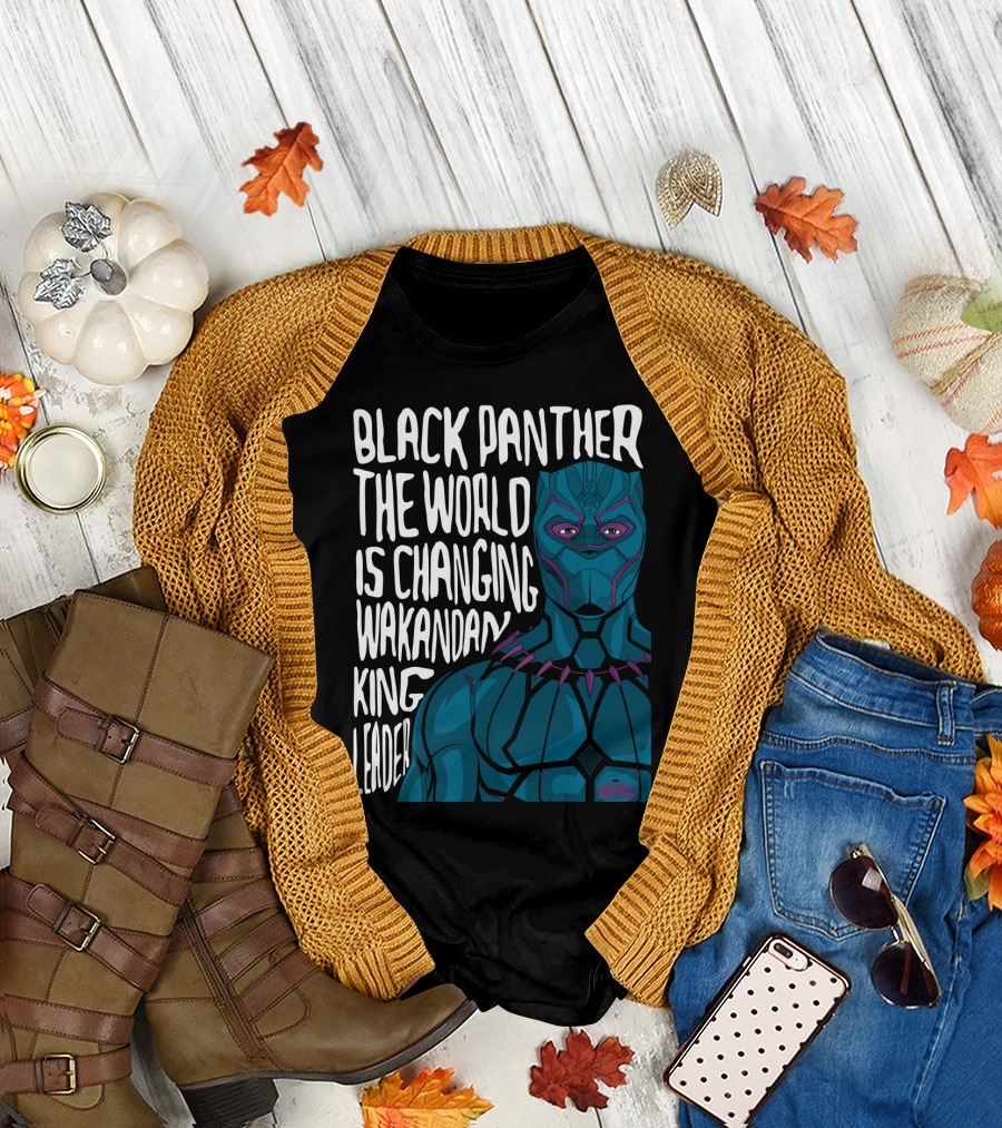 Black Panther The World Is Changing Wakandan King Leader T-Shirt