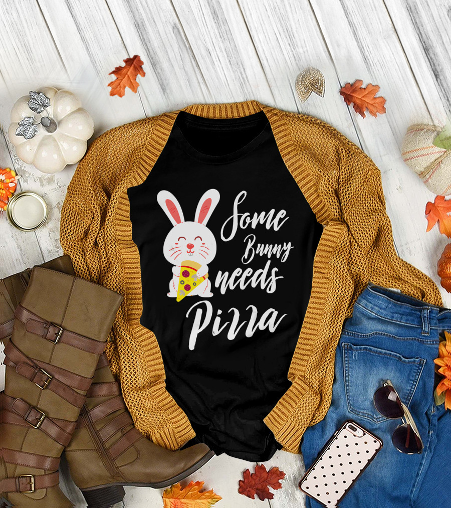 Some Bunny Needs Pizza Easter Bunny Pizza Lover T-Shirt