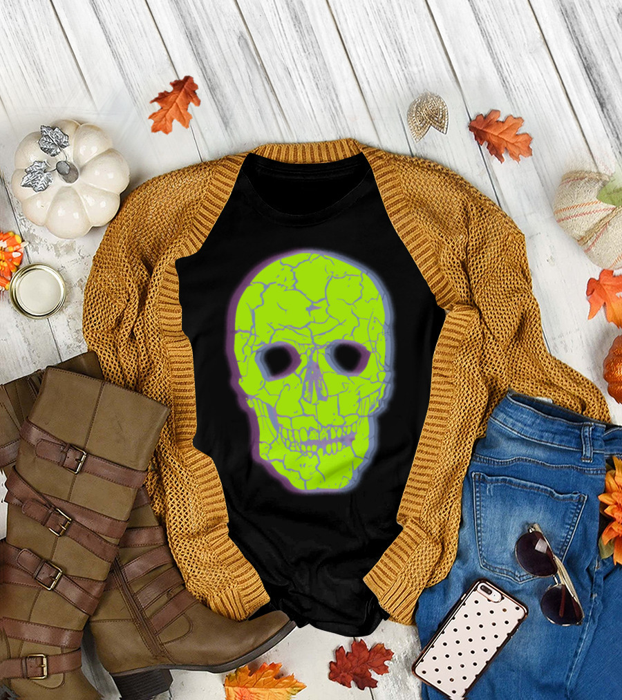 Neon Halloween Skullhead T-Shirt