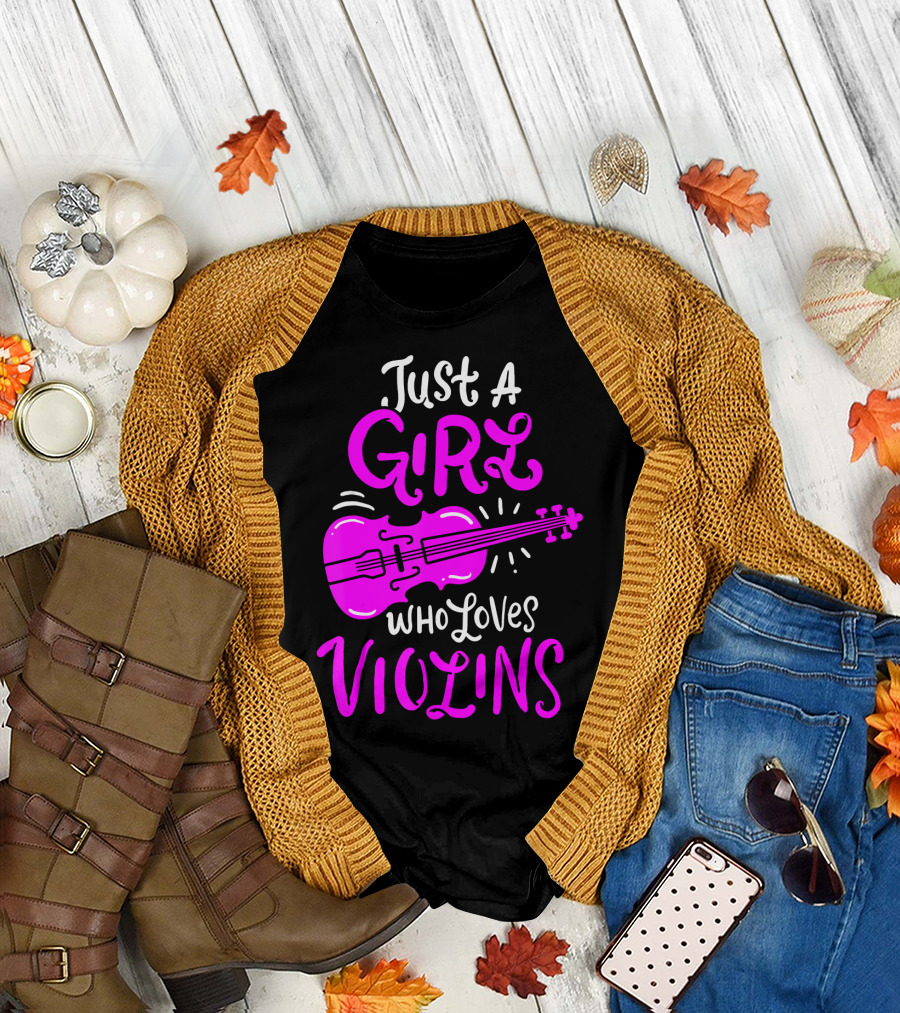 Just A Girl Who Loves Violins T-Shirt
