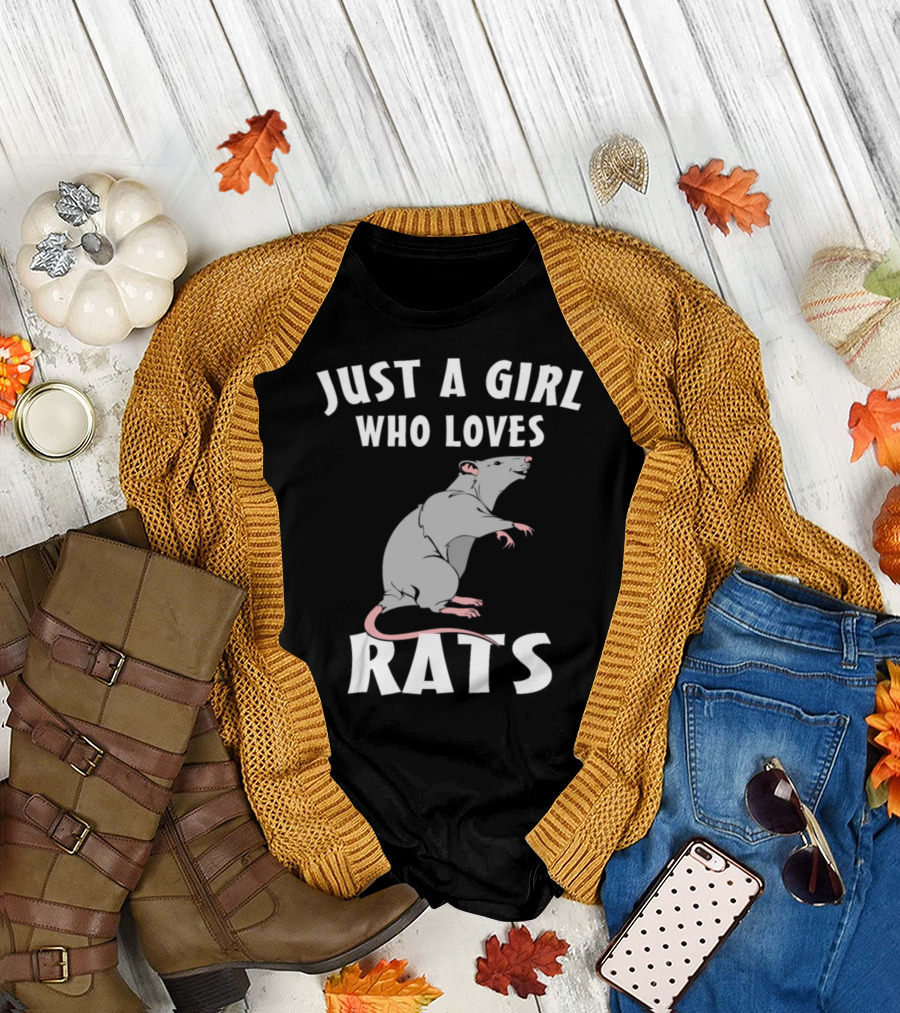 Just A Girl Who Loves Rats Cute Rat T-Shirt