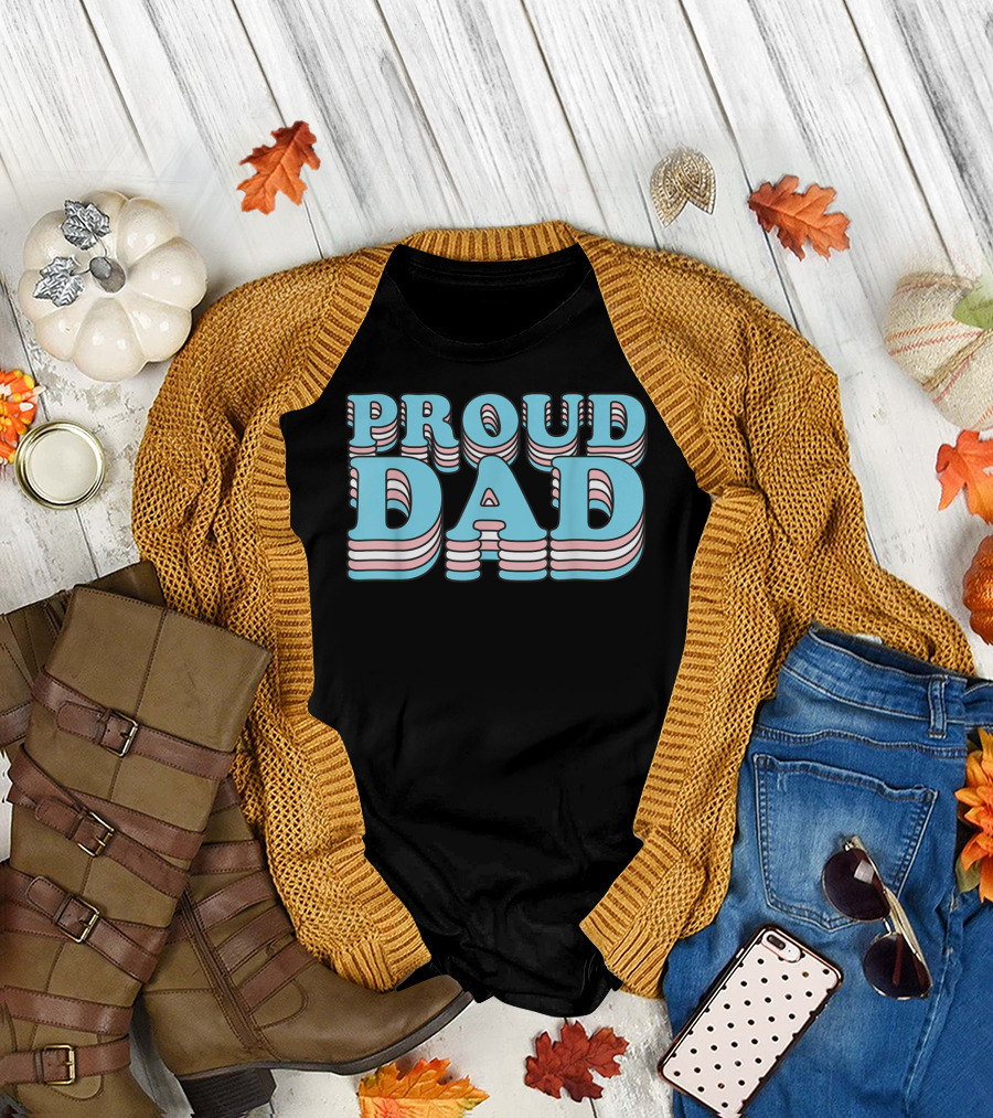 Proud Dad Transgender Pride Father T-Shirt