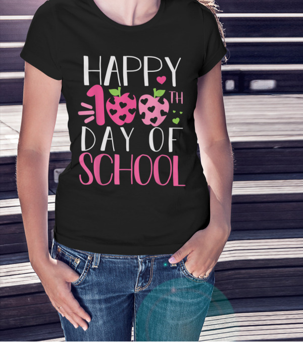 HAPPY 100TH DAY OF SCHOOL KINDERGARTEN TEACHER T-Shirt