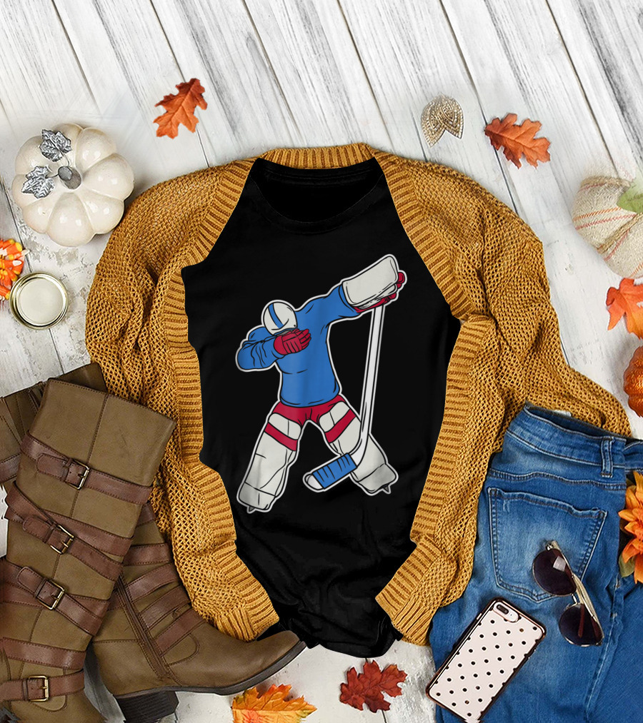 Dabbing Ice Hockey Goalie Funny Dab Team T-Shirt