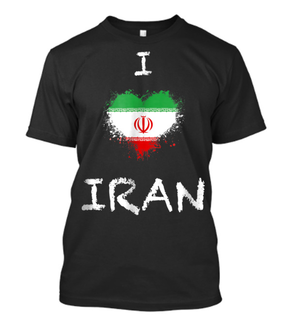 I Love Iran Heart Flag T-Shirt