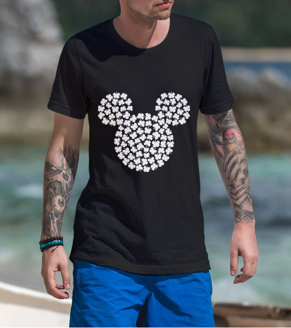 Mickey Mouse Head Shamrock T-Shirt