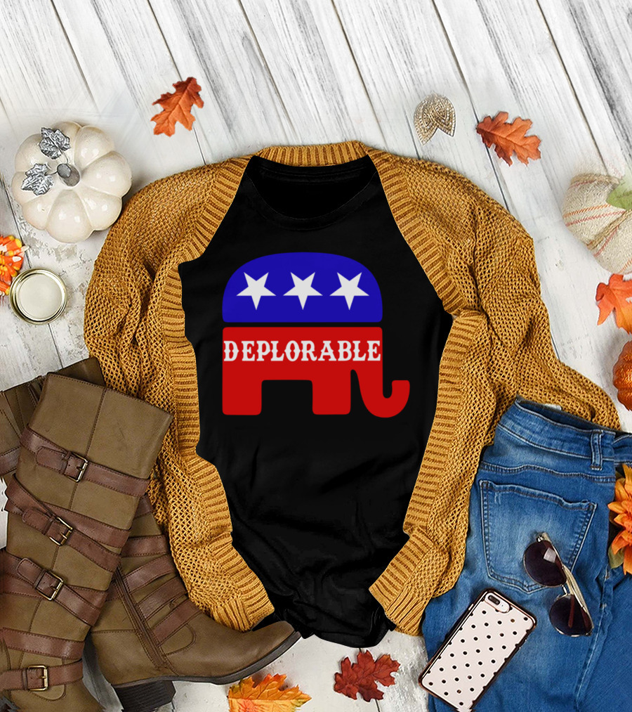 Deplorable Republican Elephant Stars T-Shirt