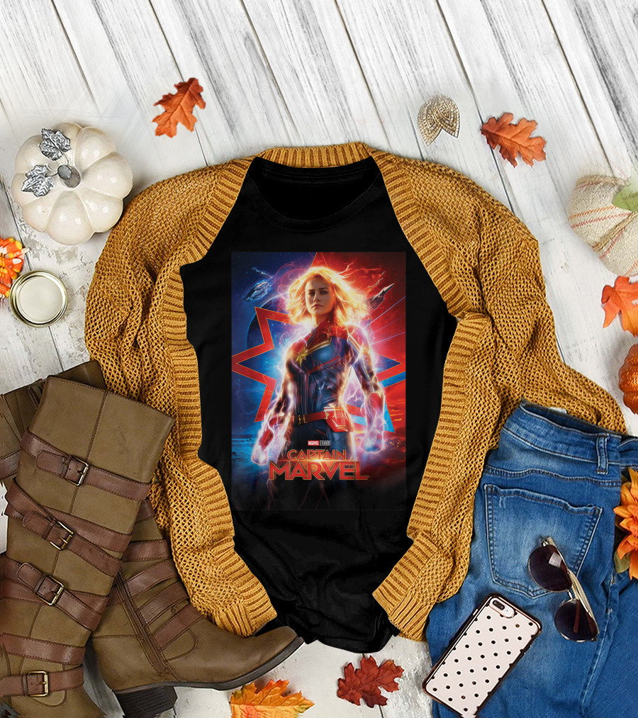 Marvel Studios Captain Marvel Powerful Cosmic Suit T-Shirt