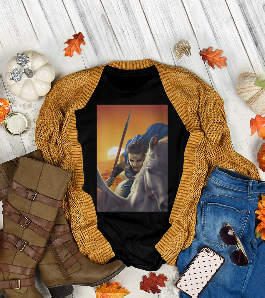 Marvel Avengers Valkyrie Sunset Ride Cinematic Adventure T-Shirt