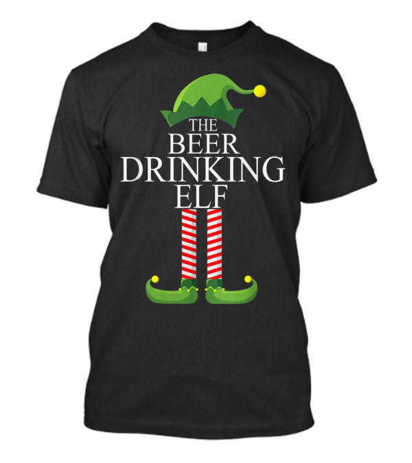 The Beer Drinking Elf Family Matching Christmas T-Shirt