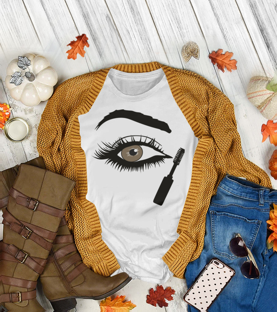 Beauty Eyelashes Makeup Eye with Mascara T-Shirt