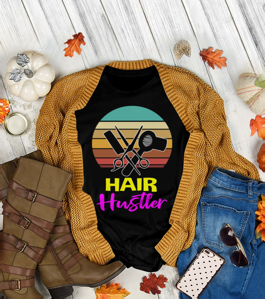 Hair Hustler Hair Stylist Vintage Tools T-Shirt