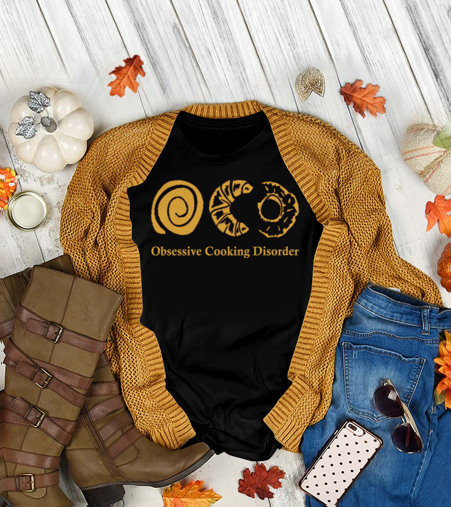 Obsessive Cooking Disorder Swirl Patterns Culinary Humor T-Shirt