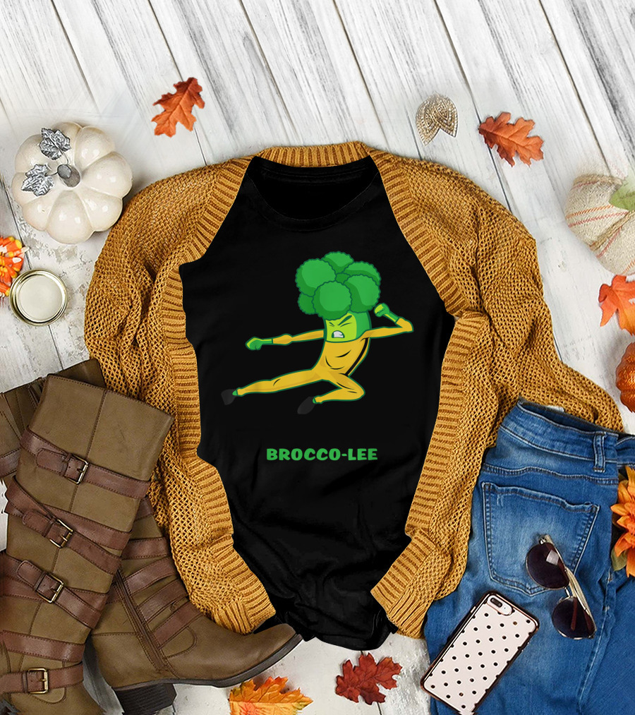 Brocco-Lee Funny Kung Fu Vegetable Pun Veggie T-Shirt