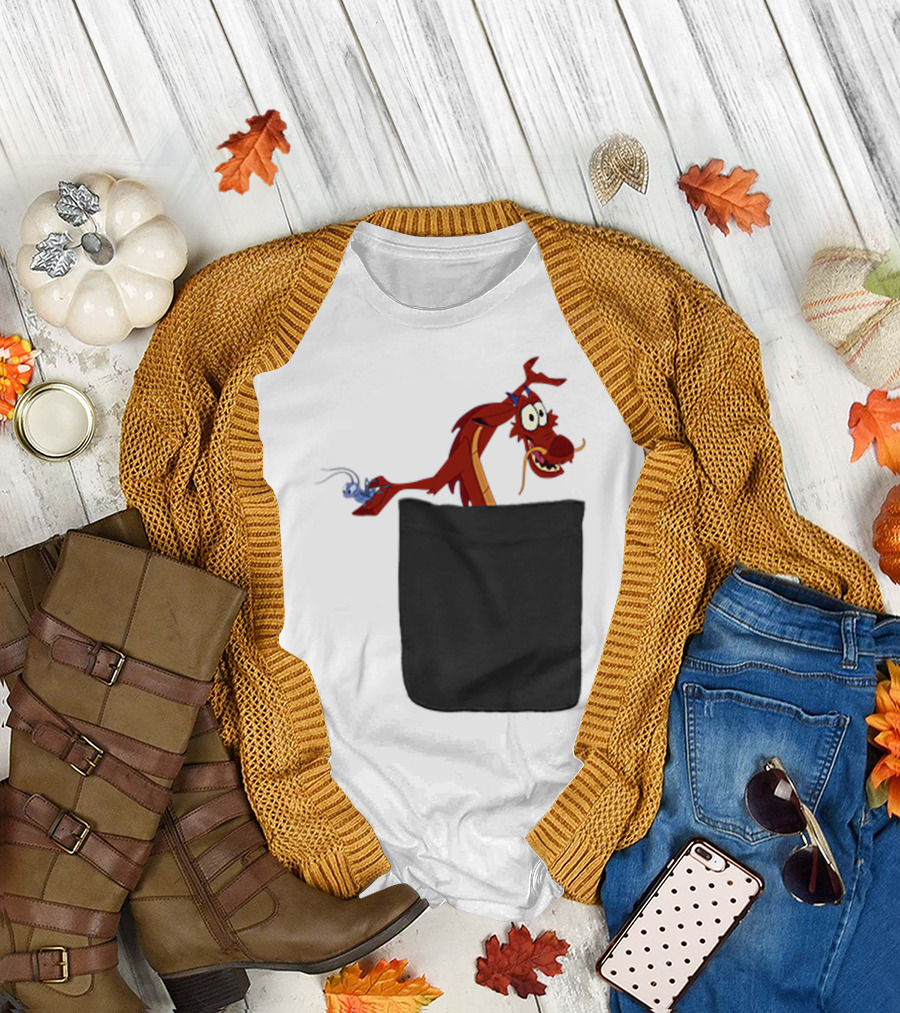 Disney Mulan Mushu Crikee Pocket T-Shirt