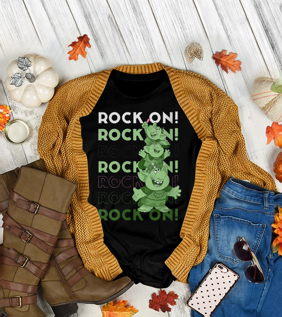 Disney Frozen Rock On Troll Stack Rock On T-Shirt