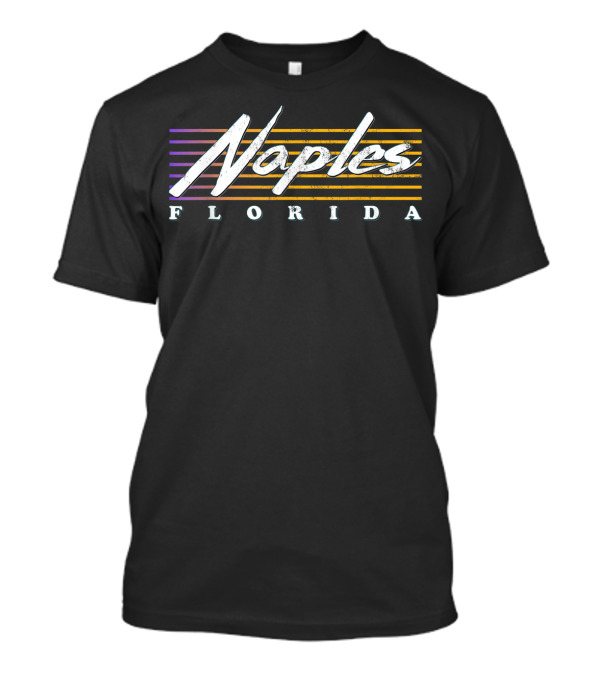 Naples Florida Retro Beach Sunset Vibes T-Shirt