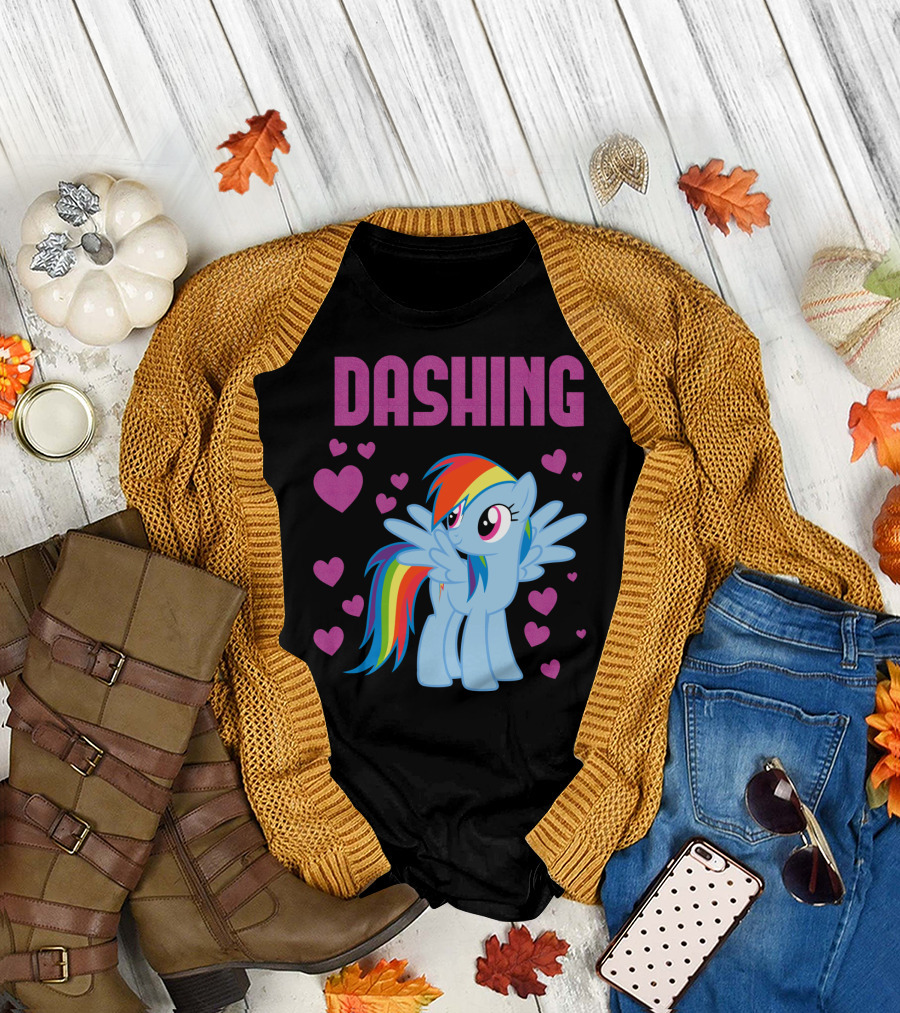 Dashing Rainbow Dash Hearts My Little Pony T-Shirt