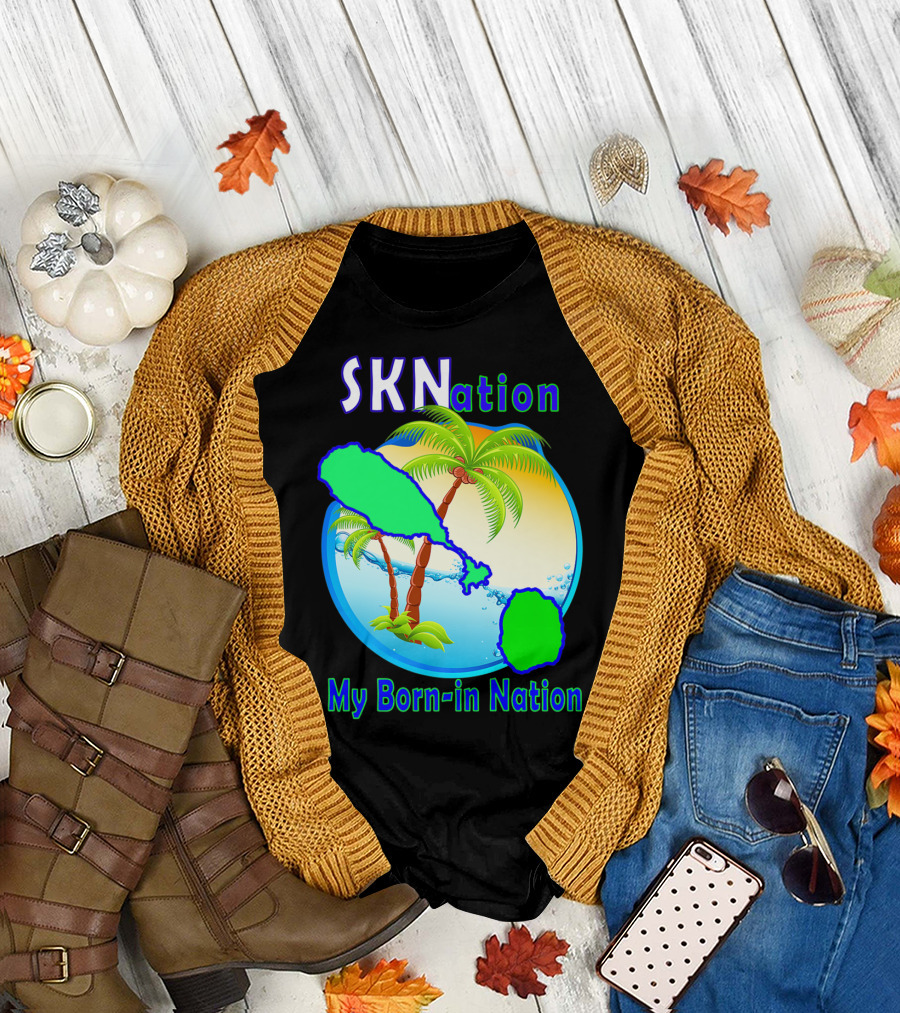 SKNation My Born-in Nation Palm Tree Island T-Shirt