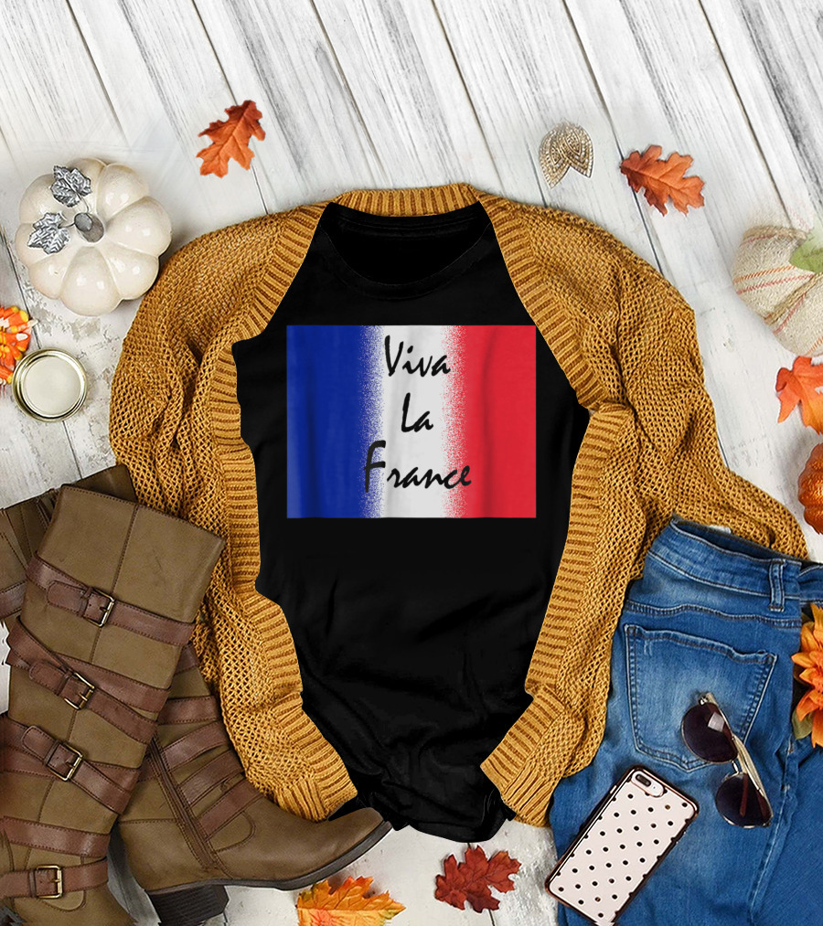Viva La France Tricolor Flag T-Shirt