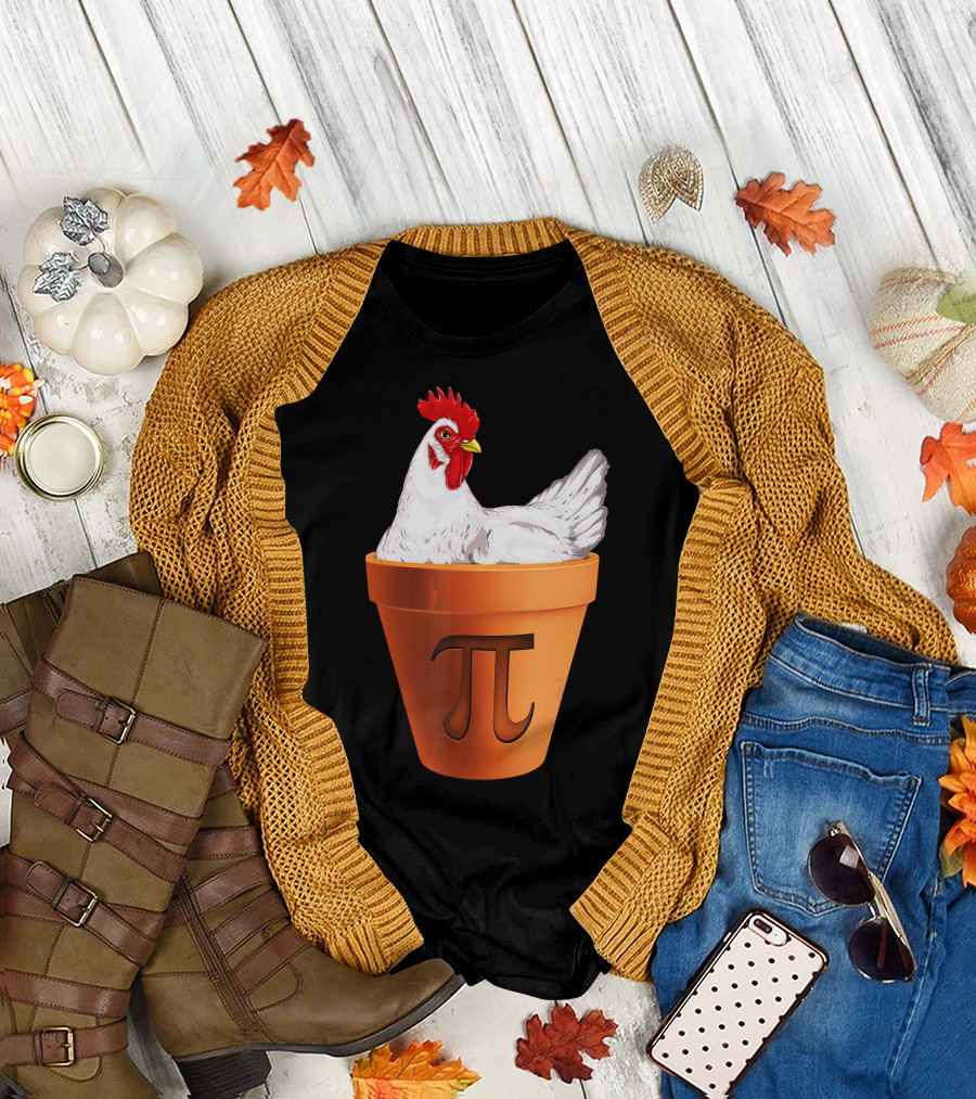 Chicken Pot Pi Funny Math Humor for Kids on Pi Day T-Shirt