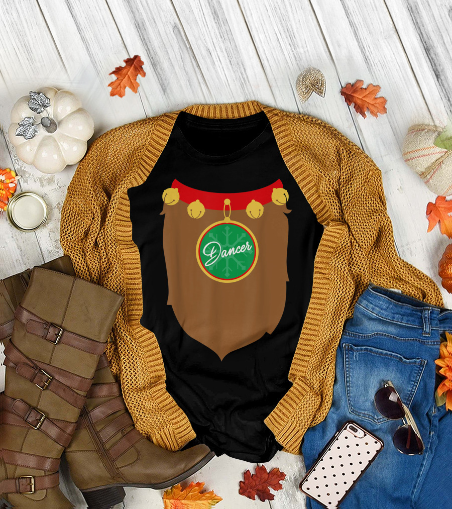 Dancer Reindeer Costume Christmas Santa T-Shirt