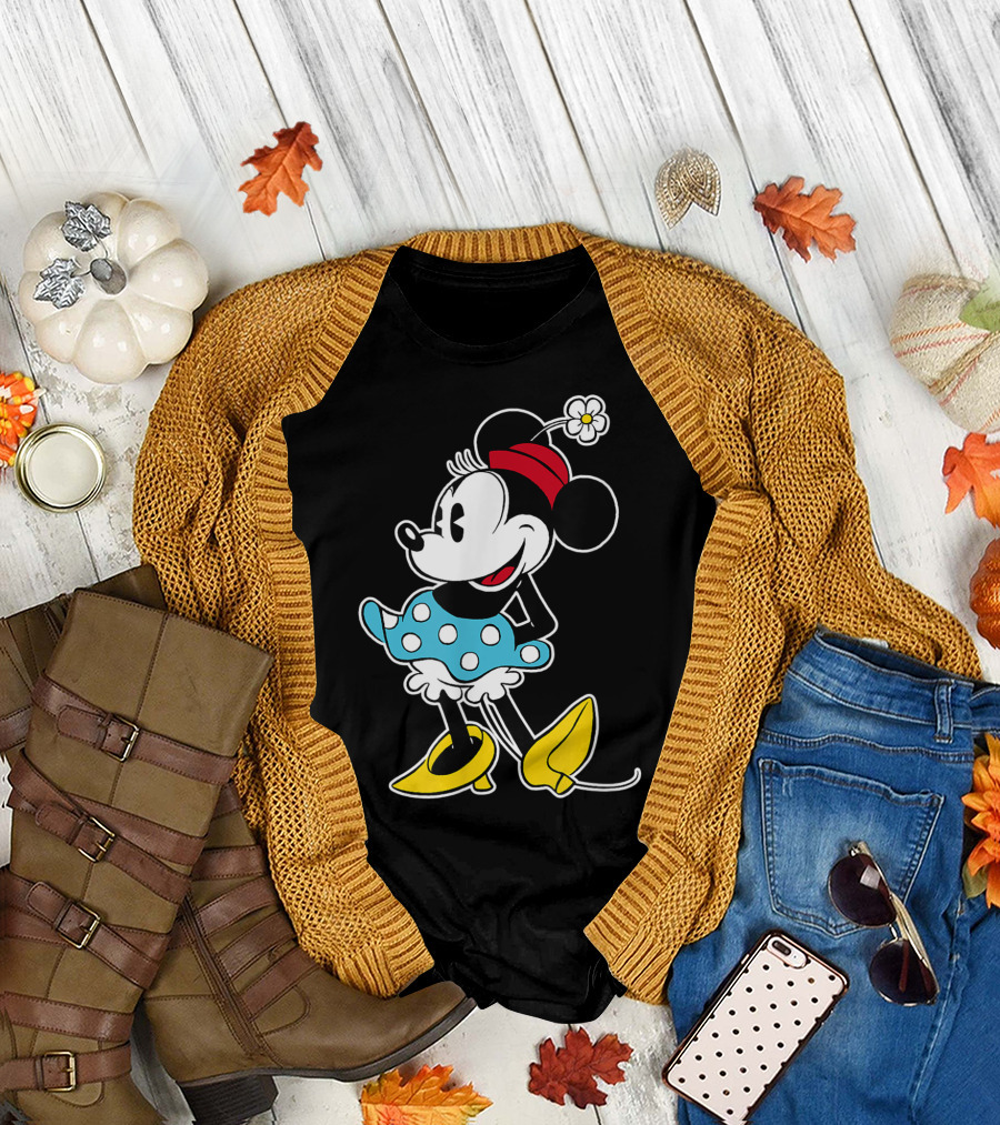 Disney Minnie Mouse Polka Dot Skirt with Flower Hat T-Shirt